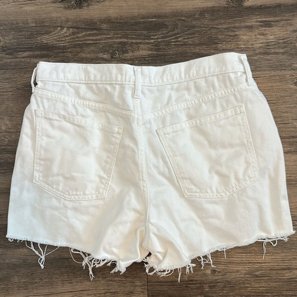 Women's White Denim Shorts - Picture 4 of 4